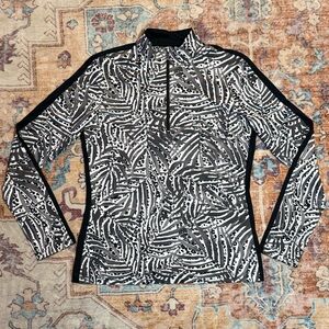 Tail Black and White Patterned Long Sleeve Top